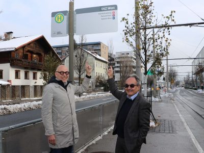 Martin Baltes, Geschäftsführer der IVB (links) und Karl Weingrill, West-Center-Manager und Eigentümervertreter (rechts). Credit: Brandmedia.